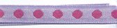 SR1208-04 Ribbon 10mm 20mtr with woven circles (04) lilac/lilac