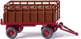 Wiking Miniatuuraanhanger Mercedes Trac 1:87 Rood/bruin