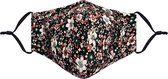 Niet Medisch Mondkapje  - Fashion Bloemenprint - Groen Rood - Wasbaar en verstelbaar - Bloemen