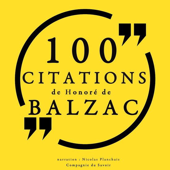 100 citations d'Honoré de Balzac - cover