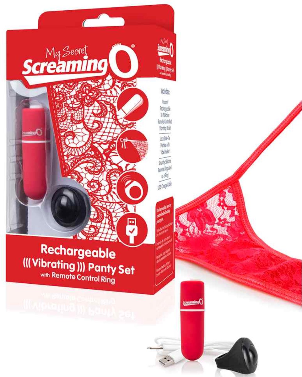 The Screaming O - Charged Remote Control Panty Vibe Rood