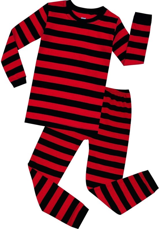 Elowel Jongen en Meises Gestreepte Pyjama 2 Delig 100 Katoen Comfortabel Slim. bol