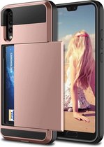 Huawei P20 Pro Backcover | Roze | Pasjeshouder | TPU - Hard PC