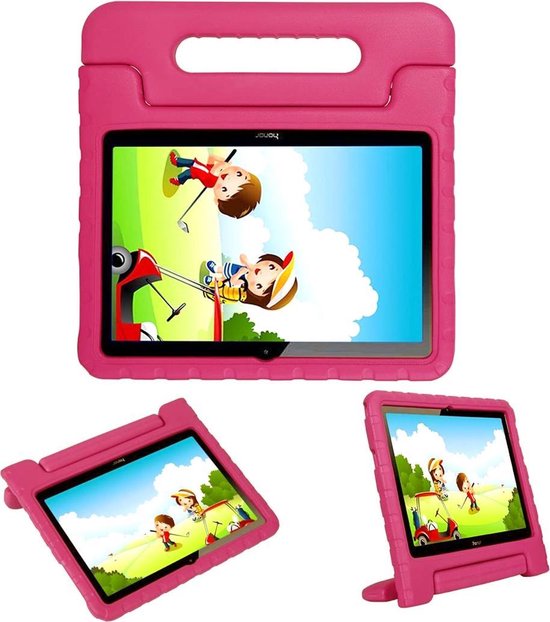 iMoshion Tablet Hoes Kinderen Geschikt voor Huawei MediaPad T3 10 inch - iMoshion Kidsproof Backcover met handvat - Roze