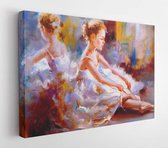 Onlinecanvas - Schilderij - Oil Painting Ballet Art Horizontal Horizontal - Multicolor - 30 X 40 Cm