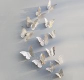 Muurstickers  - Zilveren vlinders