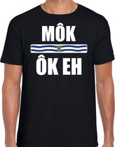 Mok ok eh met vlag Zeeland t-shirt zwart heren - Zeeuws dialect cadeau shirt XL