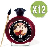 Shunga massage cream - erotische bodypaint - aardbeien smaak - 100ml