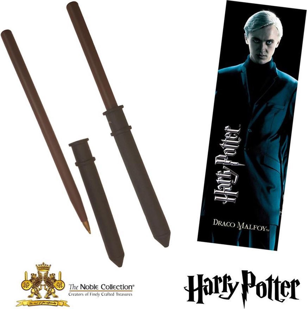 Noble Collection Toverstaf Harry Potter Draco Wand And Bookmark
