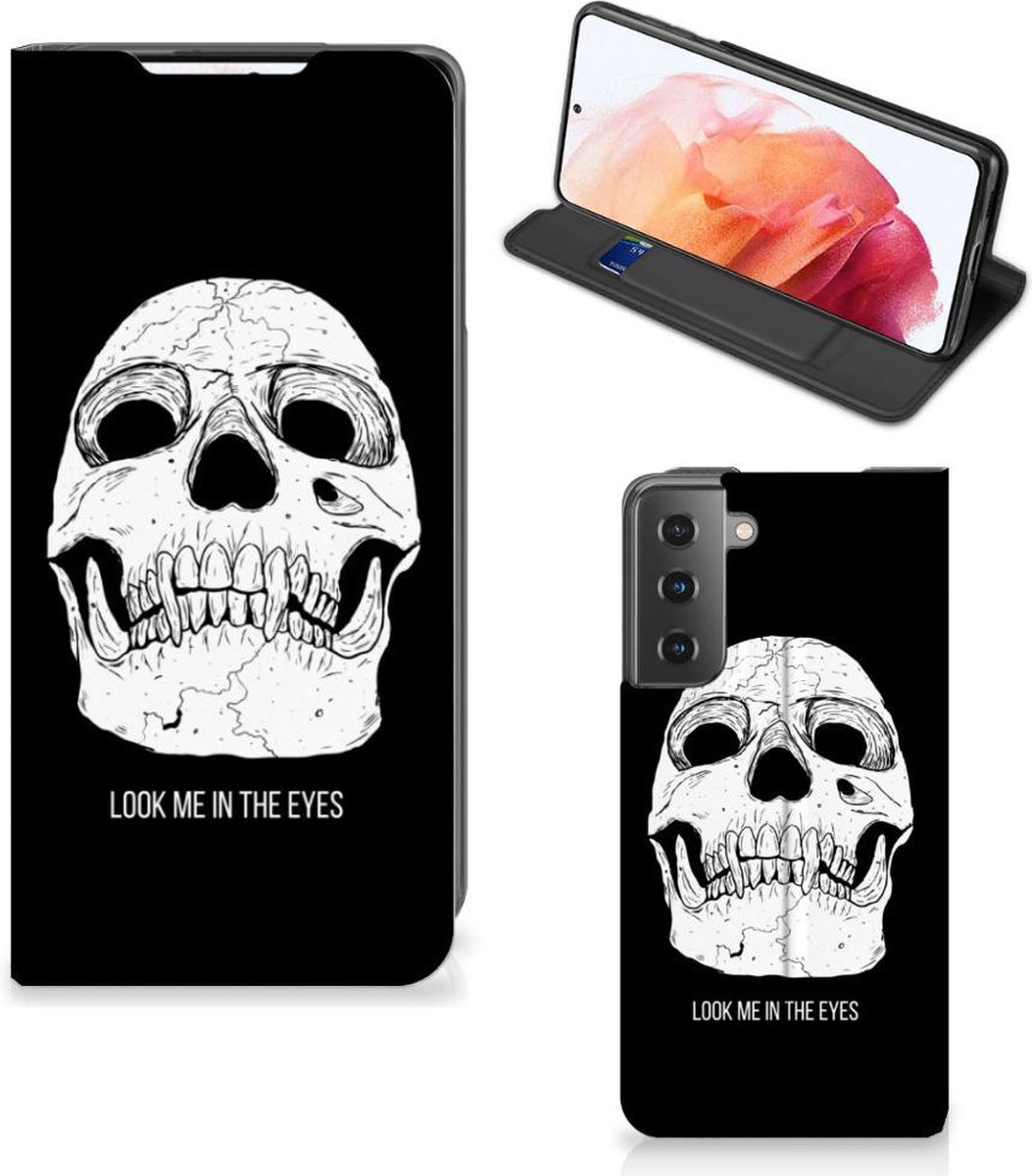 Mobiel BookCase Samsung Galaxy S21 Skull Eyes