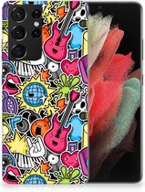Hoesje Samsung Galaxy S21 Ultra Telefoon Hoesje Punk Rock