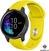 Siliconen Smartwatch bandje - Geschikt voor  Garmin Venu sport band - geel - Strap-it Horlogeband / Polsband / Armband
