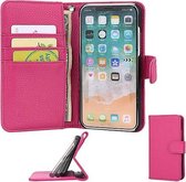 iPhone X Hoesje Wallet Case Roze