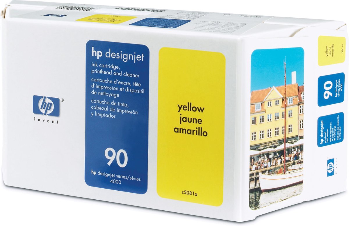 HP 90 Value Pack Gele Inktcartridge En Printerkop 340 ml | bol.com
