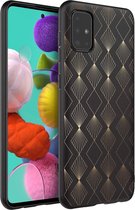 iMoshion Design voor de Samsung Galaxy A51 hoesje - Patroon - Zwart / Goud