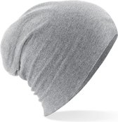 Beechfield Unisex Hemsedal Cotton Slouch Beanie (Heide Grijs)