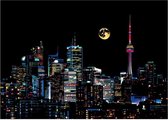 Kras Tekening Groot "Colorful City" Canada (41x29cm) | Krastekening Toronto | Krastekeningen pakket | Scratch Art / Painting | Kraskaarten | Krasfolie