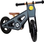 Houten loopfiets - "Speedy" - Klassieke motor - zadel is in hoogte verstelbaar 36-41cm - houten speelgoed vanaf 3 jaar