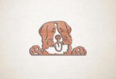 Wanddecoratie - Border Collie met poten - M - 53x90cm - Multiplex - muurdecoratie - Line Art