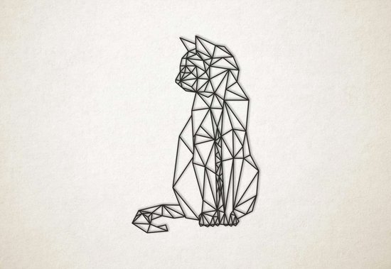 Line Art - Kat 4 - XS - 30x19cm - Zwart - geometrische wanddecoratie