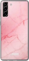 6F hoesje - geschikt voor Samsung Galaxy S21 -  Transparant TPU Case - Coral Marble #ffffff
