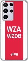 6F hoesje - geschikt voor Samsung Galaxy S21 Ultra -  Transparant TPU Case - AFC Ajax - WZAWZDB #ffffff