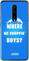 6F hoesje - geschikt voor OnePlus 7 Pro - Transparant TPU Case - Battle Royale - Where We Droppin' Boys #ffffff