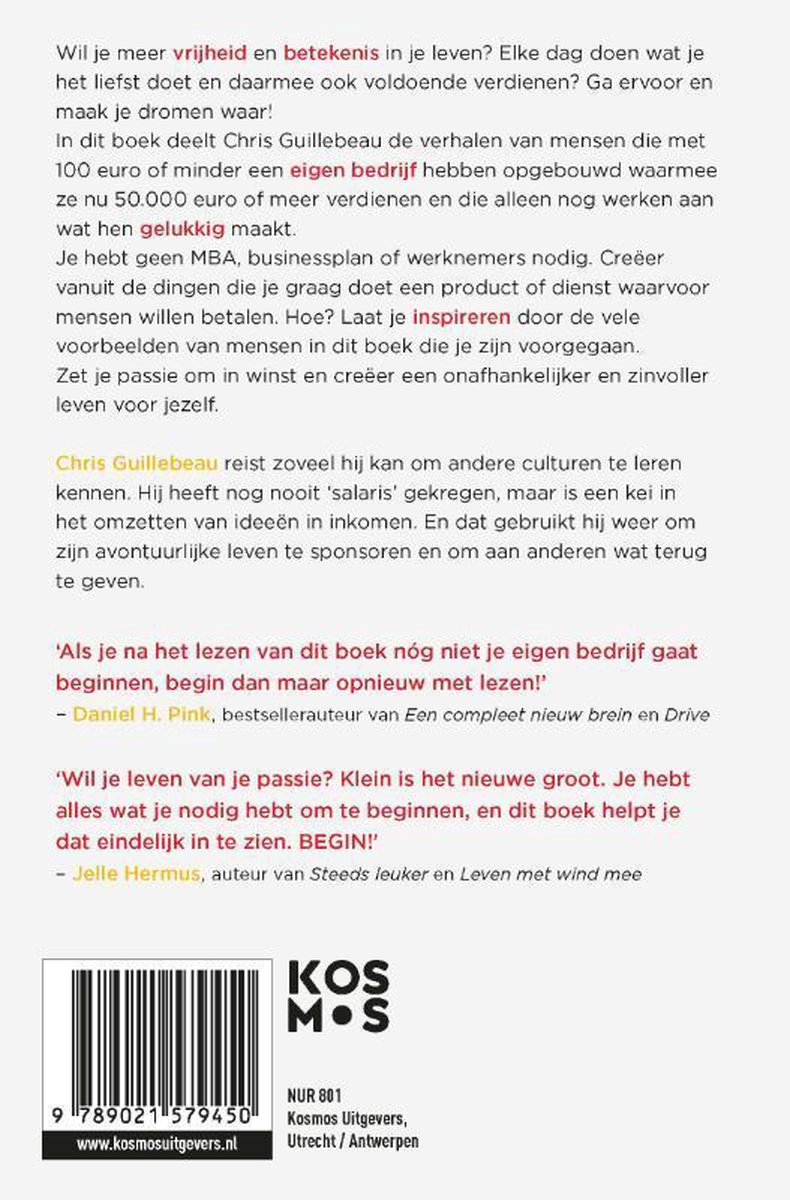 De 100 euro Startup - back cover
