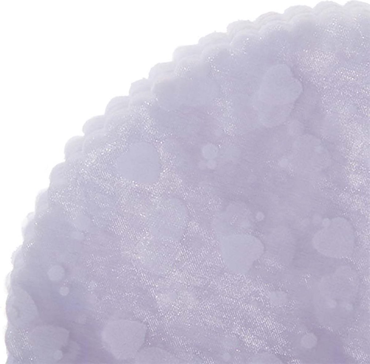 Afbeelding van product Merkloos / Sans marque  50st. tulle in organza voile witte hartjes Ø23cm | valentijn | feestdecoratie | tafeldecoratie | knutsel | hobby