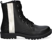 Braqeez 419770-589 Meisjes Biker Boots - Zwart - Leer - Veters