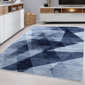 VENETIE SUPER ZACHT HOOGPOLIG GRIJS BLAUW VLOERKLEED