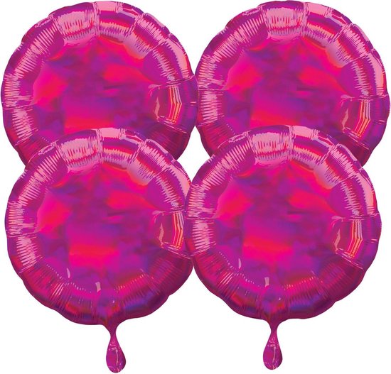 Amscan Folieballonnen Rond 41 Cm Paars 4 Stuks