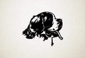 Wanddecoratie - Hond - Sint Bernard 4 - L - 75x88cm - Zwart - muurdecoratie - Line Art