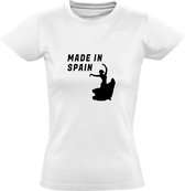 Made in Spain Dames t-shirt | Spanje | Spaans | Madrid | salsa | salsadansen  | grappig | cadeau | Wit