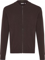 Tresanti Heren Vest Met Rits Bruin Wol Regular Fit - M