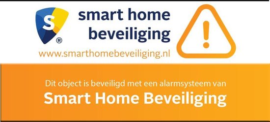 Foto: Alarm sticker smart home beveiliging plakt aan de achterkant weerbestendig camerabewaking sticker