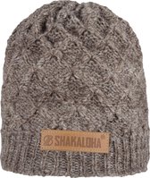 SHAKALOHA Gebreide Wollen Muts - Bear Beanie LBrown