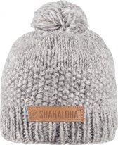 Shakaloha Gebreide Wollen Muts Heren & Dames Beanie Hat van schapenwol met polyester fleece voering - Balm Beanie Grey Unisex - One Size Wintermuts.