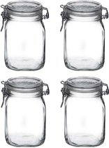 12x bocaux en verre weck 1 litre - Bocaux de stockage - Bocaux de serrage pour la mise en conserve - Articles de Cuisine pour conserver les aliments