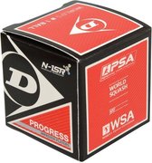 Dunlop Progress squashbal - rode stip