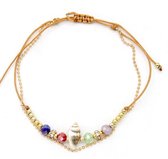 Enkelbandje Summer party schelp  — Brons
