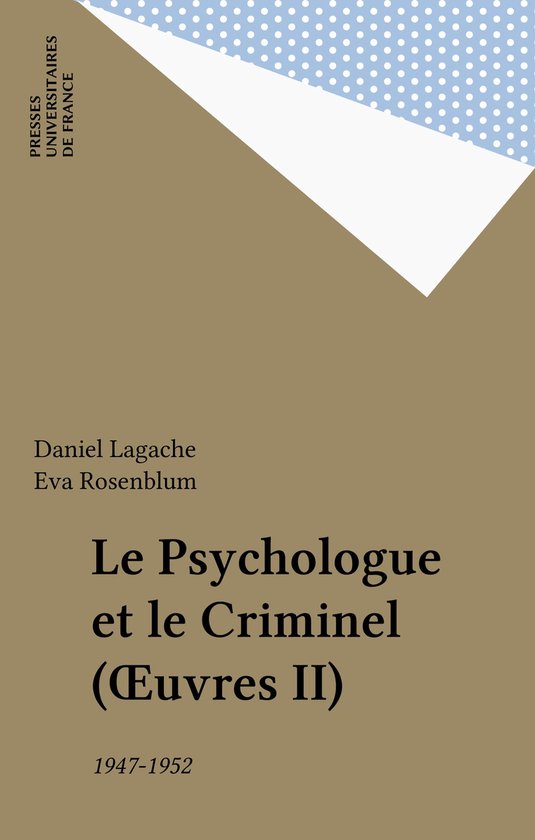 Le Psychologue et le Criminel (Œuvres II) - cover