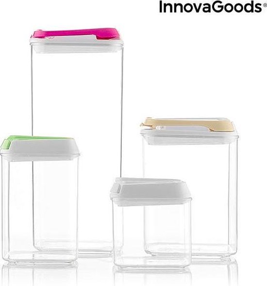 Set van stapelbare en luchtdichte voedselcontainers Pilocks InnovaGoods 4 Onderdelen — afbeelding 4