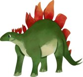 Dinosaurus Stegosaurus grote muursticker watercolor  | dino wandsticker | voor kinderkamer | wanddecoratie accessoires | jongens en meisjes slaapkamer