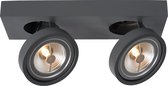 Lucide NENAD AR111 Plafondspot - LED Dimb. - G53 (AR111) - 2x10W 2700K - Grijs