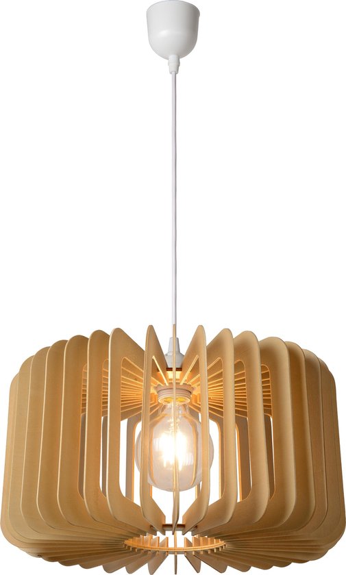 Lucide ETTA - Hanglamp - Ø 39 cm - E27 - Licht hout