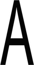 Letter 'A' sticker zwart 70 mm