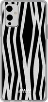 6F hoesje - geschikt voor OnePlus 9 -  Transparant TPU Case - Zebra Print #ffffff