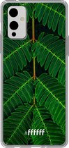 6F hoesje - geschikt voor OnePlus 9 -  Transparant TPU Case - Symmetric Plants #ffffff