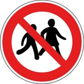 Verboden voor kinderen sticker - ISO 7010 - P036 100 mm